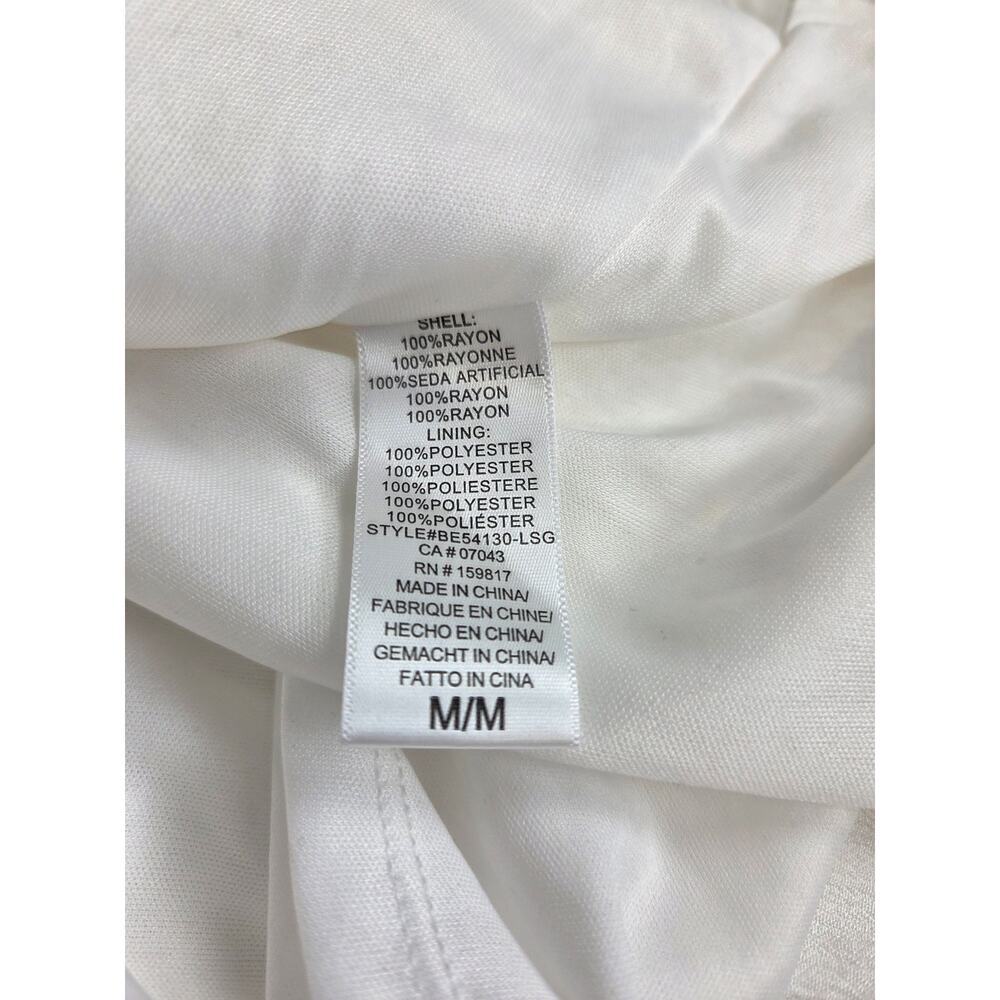 NWT Altar'd State White Long Sleeve Tiered Mini Dress Medium Boho Cottagecore - Picture 8 of 8